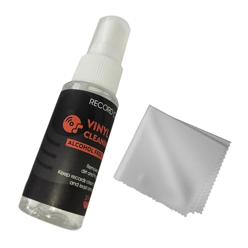 ビニールレコードクリーナーセット30mlクリーニング液は、最適な音質レコードメンテナンスのためのマイクロファイバークロスが含まれています