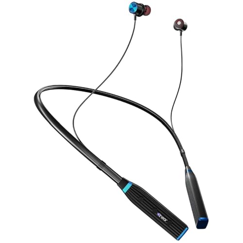 Image of inear MJ-Beat Bluetooth Wireless Neckband Earphones with Mic - Active Noise Cancellation, 24-Hour Music Playback, Type-C Fast Charging, Magnetic Earbuds, Lightweight Design, HD Sound | Blue