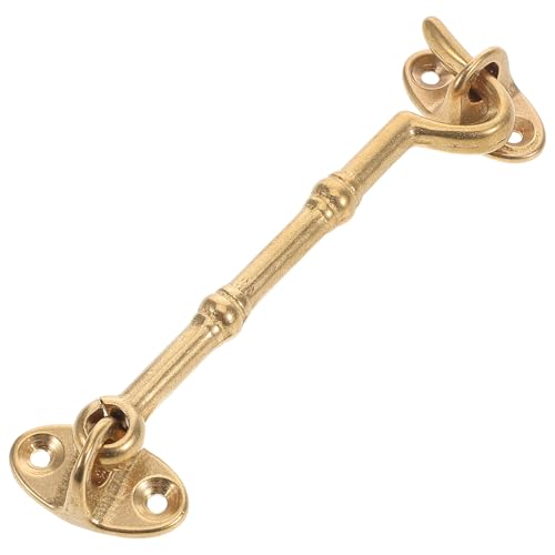 RORPOIR 4.1 Inch Multi-use Swivel Brass Hook Window Door Lock Part Sturdy Latch Indoor Door Lock Kit