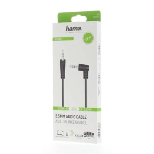 Cable de audio Hama Jack 3.5mm macho 1.5 m miniatura 2