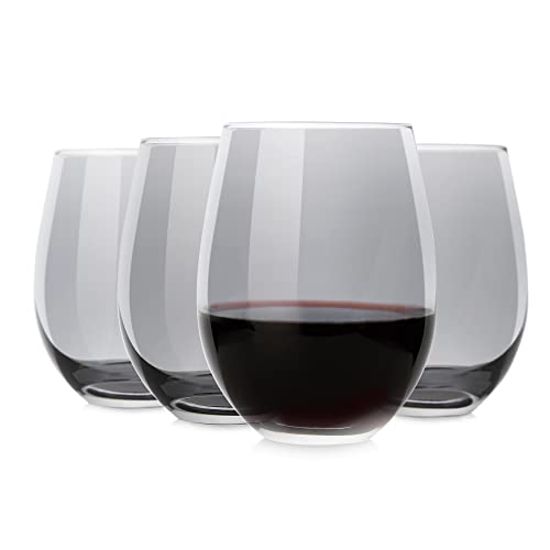 LUXU Weingläser-Set, 120 ml, große Weingläser ohne Stiel, Grausaft, Getränkebecher, Allzweck-Wassergläser für Eiskaffee, Tee, Rot- oder Weißwein