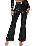 Les paillettes scintillantes sur le devant du pantalon ajoutent une touche de glamour et d'éclat, vous permettant de vous démarquer sur la piste de danse et de suivre la tendance de la mode brillante