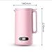 HIONJIN Soymilk Machine Automatic Heating Soyabean Milk Maker Filter-Free Non-Drip Spout Reservation Soy Beans Milk Juicer Grain(Black)