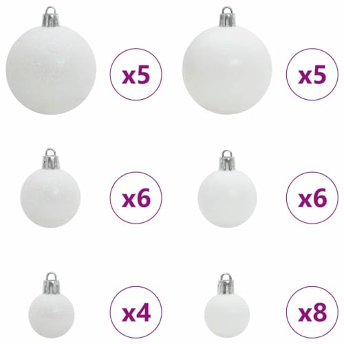 Sapin de Noël artificiel blanc 150 cm pliable pour un montage rapide sans effort - 7