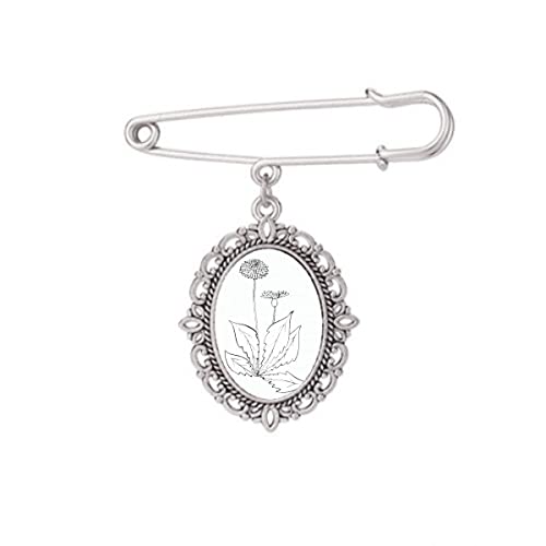 Broche fleur de pissenlit pour châle et grand gilet de soirée
