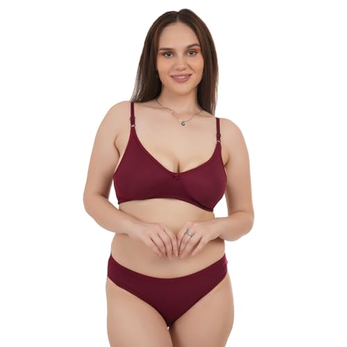 Image of Unitrust Premium Lingerie Set with Full Coverage Non-Padded Bra and Hipster Panty Set