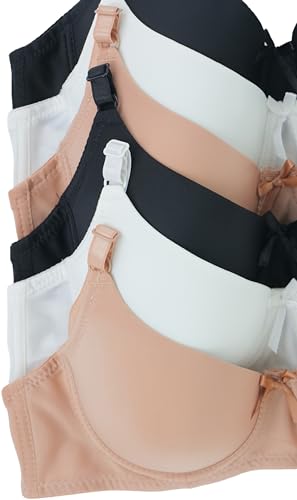 Image of ToBeInStyle Women's Pack of 6 Classic Style Underwire Supportive Padded Bras