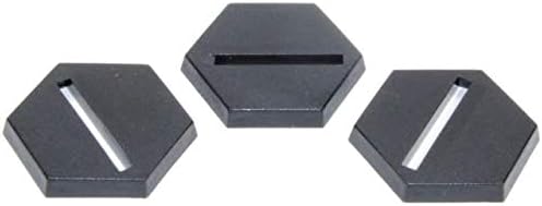 Slotted Hex Base Grey 25mm (1 inch) Pack of 50 for Miniatures Chessex
