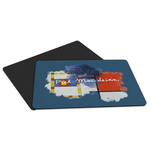 Set de table bleu Mondrian peinture peintre de stijl caoutchouc abstract - 5