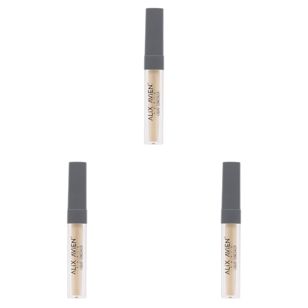 ALIX AVIEN Aydınlık Görünüm Sağlayan Yoğun Likit Göz Altı Kapatıcısı - Liquid Concealer 104 Warm Bisque (3 paketi)