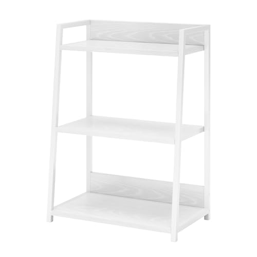 Image of IOTXY 3 Tier Ladder Shelf Bookcase, 19.7 inch x 11.8 inch x 27 inch in, White