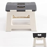 Klappbarer Tritthocker – Fußhocker mit 22,9 cm Höhe – hält bis zu 150 kg – Leichter zusammenklappbarer Tritthocker aus Kunststoff für Kinder, Küche, Bad und Wohnzimme