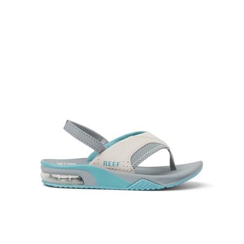 REEF Boys Sandals, Toddler/Little Kid Fanning, Tan/Grey/Blue, 5 - image 5