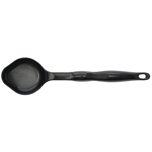 Image of Vollrath 5292620 Nylon Oval Solid Spoodle, Black, 3 Oz., 12-1 /8 inch Length
