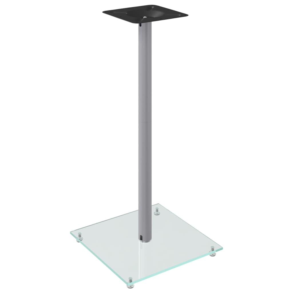 Pedane Casse 2pz Argento Vetro Temperato Design a 1 Pilastro,Dispositivi elettronici,o,Accessori o,Accessori per Altoparlante,Supporti per altoparlanti-51815