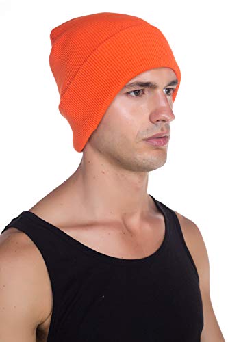 Image of Top Level Beanie Men Women - Unisex Cuffed Plain Skull Knit Hat Cap