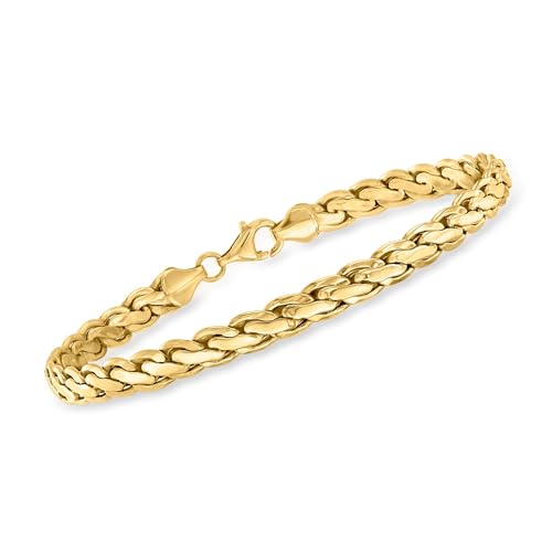 Ross-Simons 10kt Yellow Gold Curved-Link Bracelet