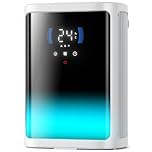 Dehumidifier, 3000ML Dehumidifier for Bedroom, Dehumidifiers for Drying Clothes with Ultra Quiet| Sleep Mode| 6/8/12H Timer & Full-Panel 7-Color Light, Bathroom Dehumidifier for Basement, Garage, RV
