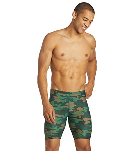 Image of Sporti Boys' Athletic Jammer Swimsuit, Youth Competitive Abstract Printed