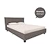 DHP Rose Upholstered Platform Bed with Button Tufted Headboard and Footboard, No Box Spring Needed, Queen, Gray Linen