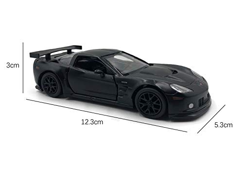 emosq ® Con Licencia Oficial 1:36 Super Car Modelo de Metal Colección All Black(Corvette C6-R)
