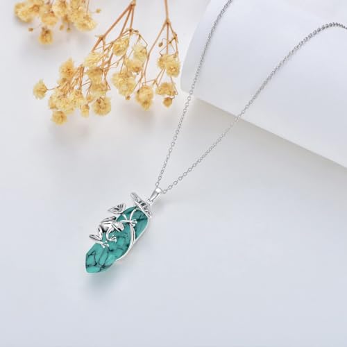 Frog Necklace 925 Sterling Silver Frog Pendant Birthstone Quartz Jewelry Gift for Women s Mom2