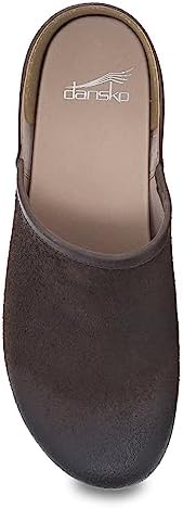 Dansko Brenna Chocolate Slip On Clogs for Women - Memory Foam and Arch Support for All -Day Comfort and Support - Lightweight EVA Oustole for Long-Lasting Wear Chocolate Burnished Suede 8.5-9 M US | Image 1