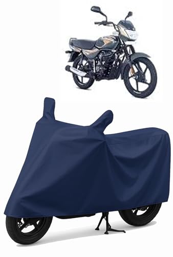 Image of Shield Heavy Duty Bike Cover for Bajaj CT 100 | All-Season, Tear-Proof Fabric | with Side Mirror Pocket & Buckle Belt