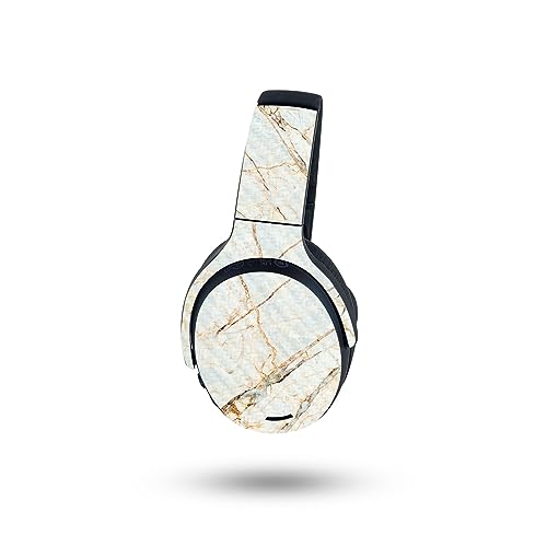 Image of MightySkins Carbon Fiber Skin Compatible with Skullcandy Crusher ANC 2 - Antique Marble | Protective, Durable Textured Carbon Fiber Finish | Easy to Apply