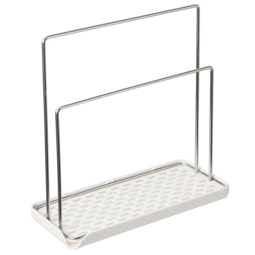 PAMINGONO Organizador para Fregadero con Estantería Drenaje Soporte para Toallas y Trapos de Cocina Estante Multiusos para Almacenamiento Mueble Lavabo Diseño Elegante y Funcional para