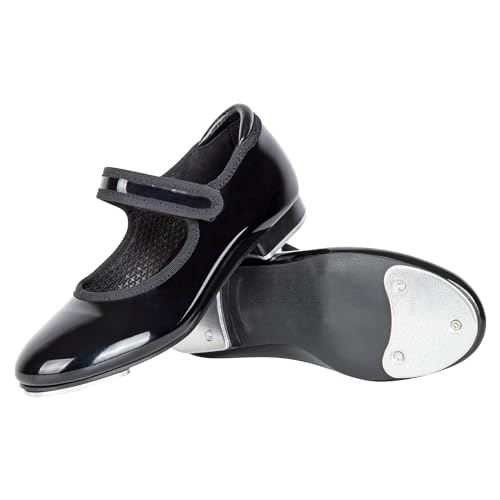 Linodes Economy Unisex-Child Upgraded Easy Strap Tap Shoe for Girls and Boys Maryjane Dance Flat