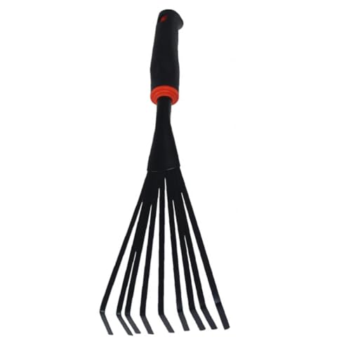 Toyvian Handrechen Gartengerät Aus Strapazierfähigem Gummi Und Eisen Mit Griffdesign Für Pflanzen Lockern Und Jäten Für Gartenarbeit Landschaftsbau Und Hofarbeiten