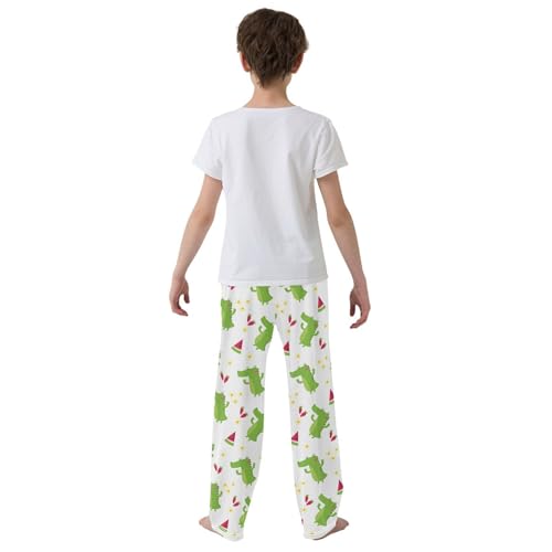 ZZXXB Crocodile Watermelon Boys Long Pants Soft Trousers Elastic Waist Kids Lounge Bottoms with Pockets S-XL3