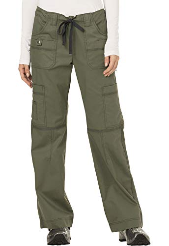 Big Sale Dickies Women's GenFlex Cargo Scrubs Pant, Olive, XX-Small