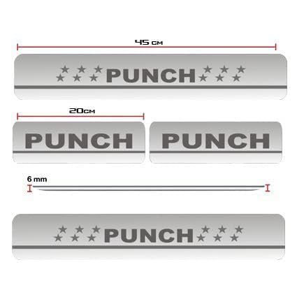 Image of AC Door Sill /Foot Step Stainless Steel Scuff Plate Plates Compatible with Tata Punch (Set of 4 Pcs)