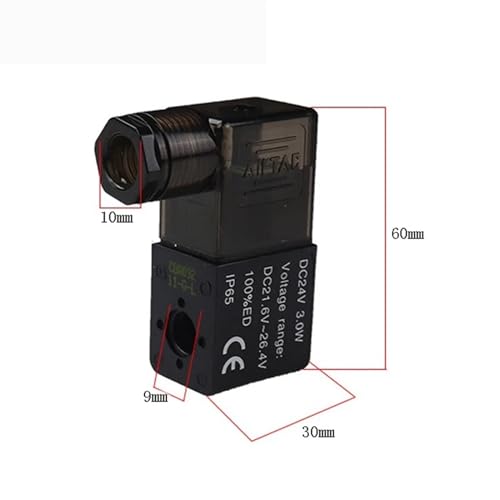 Bobine solénoïde AC220V noire pour électrovanne pneumatique 4V210-08 - 3
