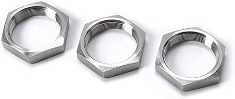Hardware Nuts, Hex Lock Nut Pipe Fitting M10 Pitch 1mm/1.5mm Metric Female 304 Stainless Steel 10pcs/Set(M10x1mm(S14 H5)) Plumbi