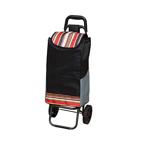 Faltbarer Einkaufswagen mit leisen Rädern und abnehmbarer Tasche für einfachen Transport und Treppensteigen