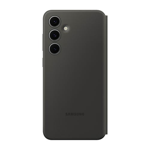 Image of SAMSUNG Galaxy S24 FE Wallet Phone Case Black | Protective Cover, Smart Small Screen View, Finger Tap Control, Slim Design, Card Holder Pocket, US Version