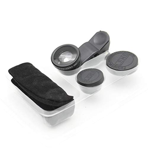 U/K PULABO interessant Fisheye Lens Kit Universelles Clip-On 180-Grad-Kameraobjektiv 3-in-1-Fisheye-, Makro- und…