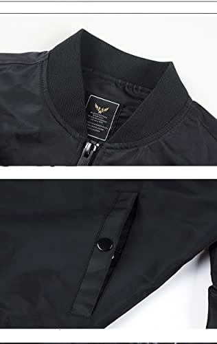 HARGLESMAN Men's Lightweight Warm Bomber Jacket with Zipper Pockets(S-3XL)3