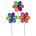 In the Breeze 10 Inch Neon Flower Spinners - 3 Pack - Colorful Wind Spinners for your Yard and Garden