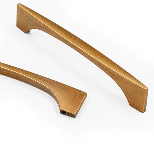 10個パック 5インチ (128mm) アンティーク真鍮キッチンキャビネットハンドル ヴィンテージレトロキャビネット取っ手 キッチン金具 食器棚引き出しハンドル ドレッサープル用