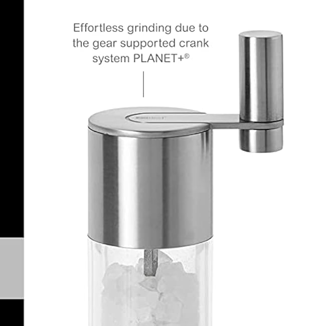 AdHoc Select Geared Salt or Pepper Grinder - Handy Seasoning Mill for Salt & Pepper - Manual Grinder with Ceramic Mechanism - Durable & Reliable Shakers
