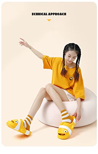 Clownfish Slides for Women Men Cloudy Cloudy Clownfish Slippers Novelty Open Toe Slide Sandals Unisex Beach Shoes4