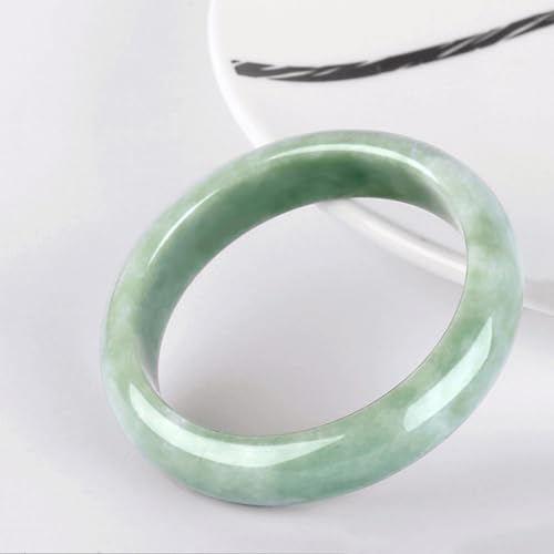 Image of Women's Cyan Jade Bracelet | Hand-Carved Classic Fashion Accessory | Genuine Jade Stone Bangle