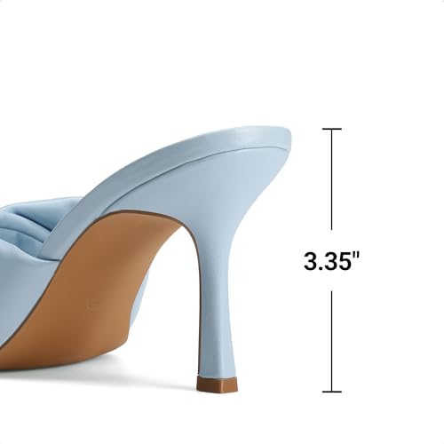 Image of DREAM PAIRS Women's High Stilettos Heels Mules Open Square Toe Slip On Comfort Sexy Dress Pumps Sandals Fashion Casual Prom Dress Shoes
