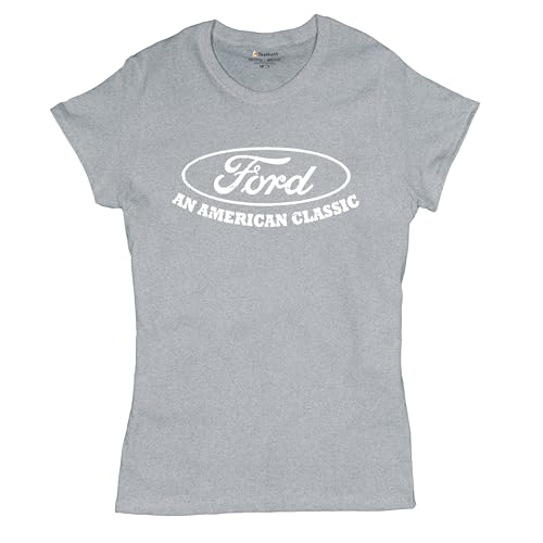 Ford an American Classic Cotton T-Shirt Ford Truck Licensed Grey Large