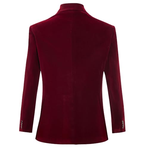 Mi Bo Tong Mens Double Breasted Velvet Blazer Peak Lapel Dinner Jacket for Men Prom Party Coat4