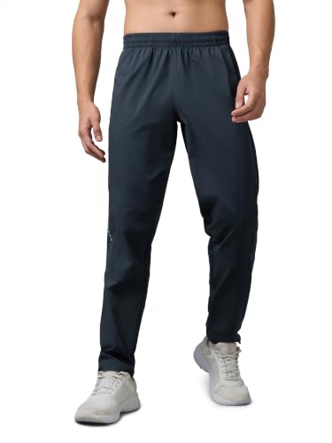 Image of TECHNOSPORT Men's Solid Slim Fit Sports Track Pants with TS LYTRA | Quick-Dry, Moisture-Wicking, UPF 50+ & Odour-Resistant Activewear for Gym, Running & Training